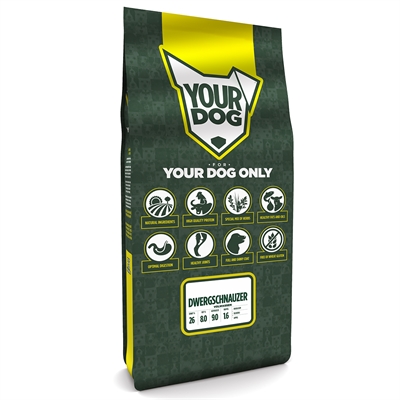 vandermeer YOURDOG DWERGSCHNAUZER VOLWASSEN 12 KG