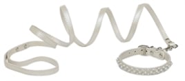 Croci Hondenriem met halsband wit