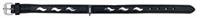TRIXIE HALSBAND HOND ACTIVE LEER MET GOLFJES ZWART 34-40X2,2 CM