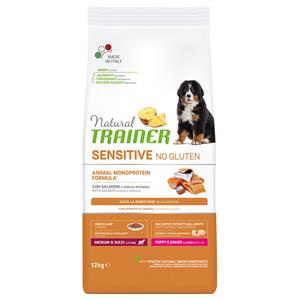 Natural trainer dog puppy / junior medium / maxi sensitive salmon