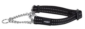 Rogz For Dogs snake halfslip halsband zwart