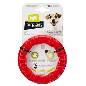 Ferplast Smile Kauwring, rood S: Ø12x2,4cm Hond
