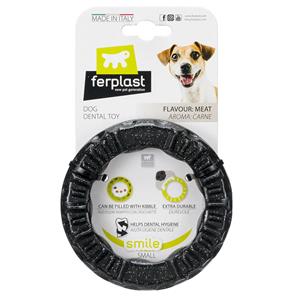 Ferplast Smile Kauwring, zwart S: Ø12x2,4cm Hond
