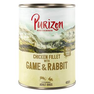 Purizon Voordeelpakket  Adult 12 x 400 g - Wild & Konijn met Pompoen en Rode Bosbes