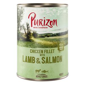 Purizon Voordeelpakket  Adult 24 x 400 g - Lam & Zalm met Aardappel en Peer