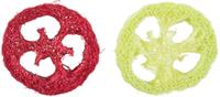 TRIXIE loofah schijven assorti 6 CM 2 ST