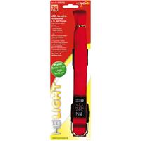 HEITECH LED Leucht-Halsband für Hunde - rot - 2,5 x 50-55 cm - 