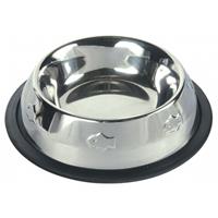 Trixie Zware RVS Voer/Waterbak Met vis motief