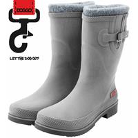 DOGGO Lotte Brushed Damen Winterstiefel - Farbe: Grau, Größe 42 - 
