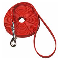 Schecker Biothane Schleppleine mit Handschlaufe, 5 m / 13 mm, rot - 