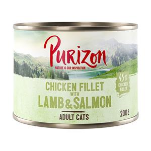 Purizon Adult 6 x 200 g Kattenvoer - Kipfilet met Zalm & Lam