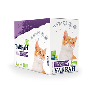 14x85g Kalkoen Bio Filets in Saus Yarrah Kattenvoer