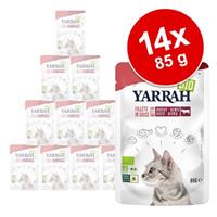 Yarrah Bio Filets in Saus 14 x 85 g Kattenvoer - met Rund
