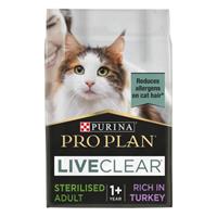 Pro Plan LiveClear Sterilised Adult Kalkoen Kattenvoer - 7 kg