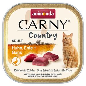 32x100g Country Adult Kip, Eend & Gans Animonda Carny Kattenvoer