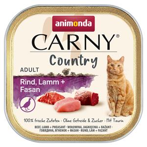 32x100g Country Adult Rund, Lam & Fazant Animonda Carny Kattenvoer