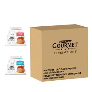 48x57g Zalm en Tonijn Revelations Mousse Gourmet Kattenvoer