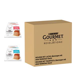 Gourmet Voordeelpakket  Revelations Mousse Kattenvoer 48 x 57 g - Zalm en Tonijn