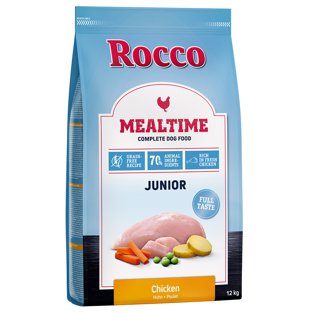 Rocco Mealtime Junior - Kip Hondenvoer - Dubbelpak: 2 x 12 kg