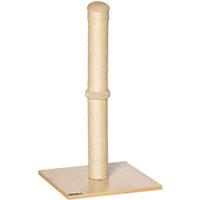 PawHut krabpaal voor katten, stevige sisal krabpaal met speelbal, duurzaam spaanplaat, 60 cm, gemakkelijk te reinigen, beige + eiken | Aosom.nl