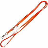 Schecker Biothane Verlängerungsleine 3-fach verstellbar, 2,2 m / 13 mm, orange