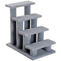 PawHut dierentrap, stevige kattentrap, hondentrap met 4 treden, antislip, ideaal voor huisdieren, 60 x 40 x 50 cm, hout, bruin | Aosom.nl