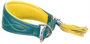 Trixie Active Comfort Anti-trek Windhondenhalsband Petrol/geel XS