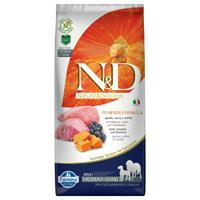 N&D Pumpkin Dog Farmina N&D Graanvrij Pompoen, Lam en Bosbessen Adult Medium & Maxi Hondenvoer - Dubbelpak 2 x 12 kg