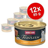 12x85g Rund & Eend Adult animonda Vom Feinsten Kattenvoer