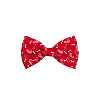 Plenty Gifts Bow Tie Xmas Bones Candy - Red - Dog - S