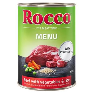 Voordeelpakket Rocco Menu 24 x 400 g - Rund, Groente & Rijst