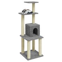 VidaXL Kattenkrabpaal met sisal krabpalen 105 cm lichtgrijs