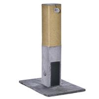 PawHut krabboom, stevig en veelzijdig, met meerdere niveaus, ideaal voor katten, 59,5 x 39 x 79 cm, grijs | Aosom.nl