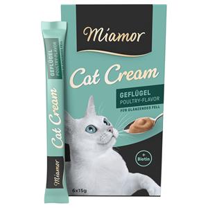 6x15g Gevogeltecrème Miamor Cat Cream Kattensnacks