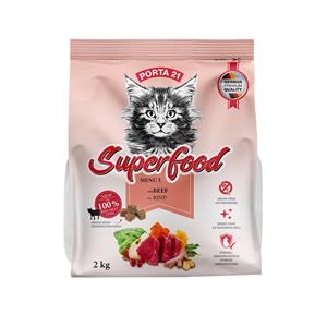 Porta 21 Superfood Menu 3 met Rund Kattenvoer - Dubbelpak: 2 x 2 kg