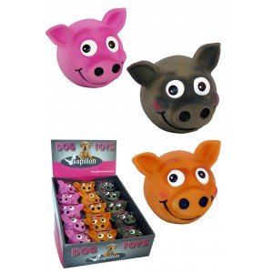 Papillon Latex Bal Varken hondenspeelgoed Per 2
