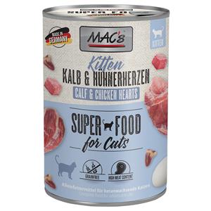 6x400g Kitten Kalf/Kippenharten MAC's Kattenvoer
