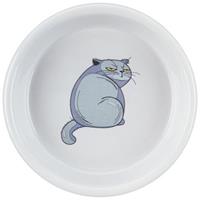 Trixie Keramische Voer/Waterbak met kat