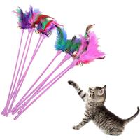 LYRA PET 10 Stk.  Katzenangel rosa mit Feder - 