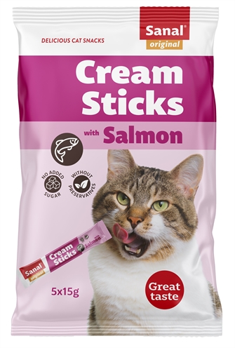 SANAL cream sticks kat zalm 5X15 GR