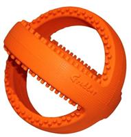 Happy Pet speelgoedbal Grubber 18 cm rubber oranje
