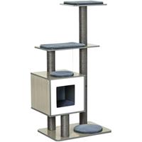 PawHut krabpaal, stevig en duurzaam, met meerdere niveaus, ideaal voor katten, 71,5 x 49,5 x 120 cm, grijs | Aosom.nl