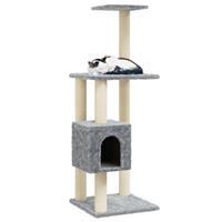 VidaXL Kattenkrabpaal met sisal krabpalen 104 cm lichtgrijs