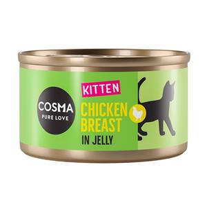 Cosma Original Kitten 6 x 85g Kattenvoer  - Kippenborst