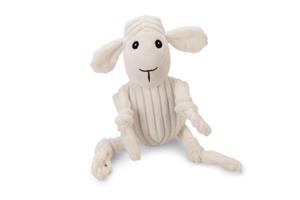 Beeztees schaap sheepi - hondenspeelgoed - ribstof - wit - 30x11x9,5 cm