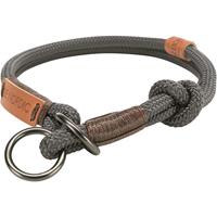 TRIXIE HALSBAND HOND BE NORDIC SLIP MET STOP DONKERGRIJS / BRUIN 35X0,6 CM