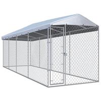 vidaXL Hondenkennel voor buiten met dak 760x190x225 m