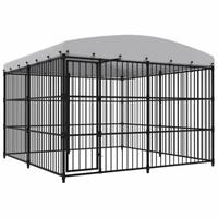 vidaXL Hondenkennel voor buiten met dak 300x300x210 cm