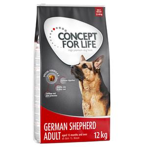 2 x 12 kg / 2 x 4 kg Concept for Life voor een speciale prijs! - Duitse Herder Adult (2 x 12 kg)