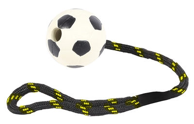 Werptouw Met Voetbal 37,5 Cm Rubber Wit/zwart